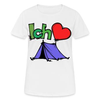 Tentes Camping Camper Déclaration Wanderlust Heart - T-shirt respirant Femme - blanc - Devant - AI Model Female 172 dark (172cm)
