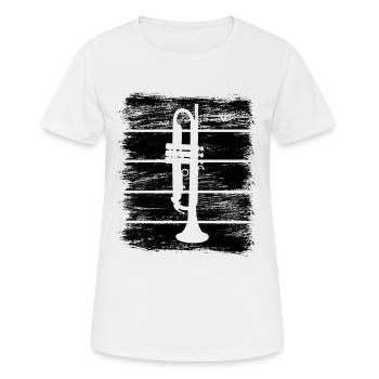 Croquis Trompette - T-shirt respirant Femme - blanc - Devant - AI Model Female 172 dark (172cm)