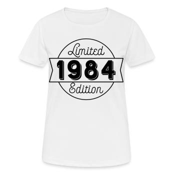 Geburtsjahr 1984 - Frauen T-Shirt atmungsaktiv - Weiß - Vorne - AI Model Female 172 dark (172cm)