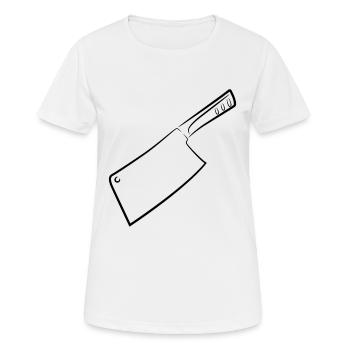 Cleaver Drawing - Women's Breathable T-Shirt - white - Front - AI Model Female 172 dark (172cm)