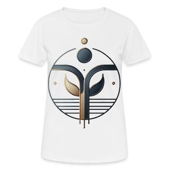 Symbole de croissance organique - T-shirt respirant Femme - blanc - Devant - AI Model Female 172 dark (172cm)