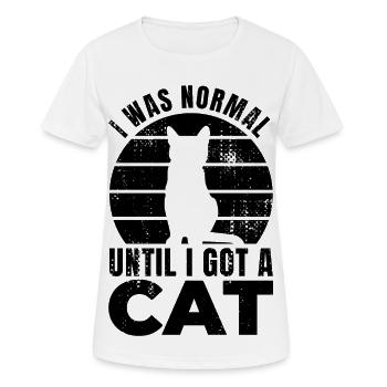 Katzenliebhaber Spruch - Frauen T-Shirt atmungsaktiv - Weiß - Vorne - AI Model Female 172 dark (172cm)