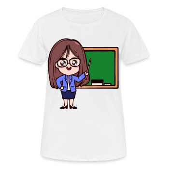 Salaried Job Teacher Career Profession Work - Women's Breathable T-Shirt - white - Front - AI Model Female 172 dark (172cm)