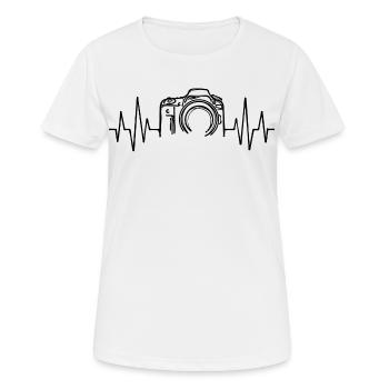 Bourreau de travail Emploi Photographe Carrière Profession Travailleur - T-shirt respirant Femme - blanc - Devant - AI Model Female 172 dark (172cm)