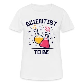 Scientifique bourreau de travail Déclaration Profession Carrière - T-shirt respirant Femme - blanc - Devant - AI Model Female 172 dark (172cm)