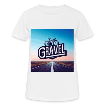 Vélo gravel sur route - T-shirt respirant Femme - blanc - Devant - AI Model Female 172 dark (172cm)