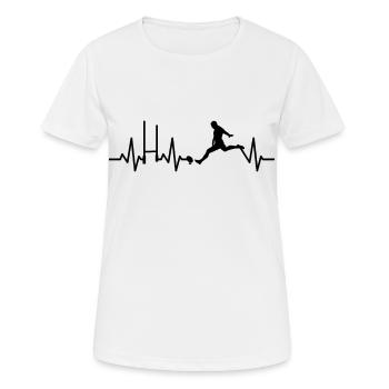 Rugbyspieler Herzklopfen - Frauen T-Shirt atmungsaktiv - Weiß - Vorne - AI Model Female 172 dark (172cm)
