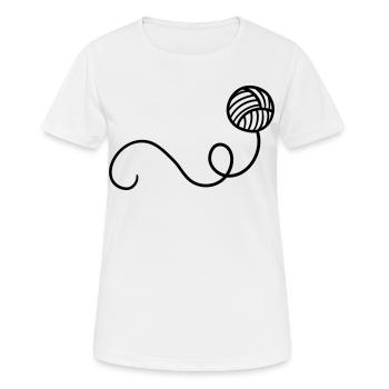 Cartoon Wool Ball - Women's Breathable T-Shirt - white - Front - AI Model Female 172 dark (172cm)