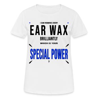 Oreille Docteur Oreilles Cérumen Cadeau Drôle - T-shirt respirant Femme - blanc - Devant - AI Model Female 172 dark (172cm)