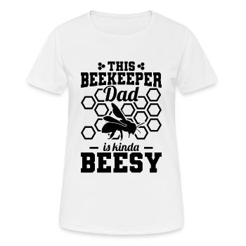 Beekeeper dad is diligent as a bee - Women's Breathable T-Shirt - white - Front - AI Model Female 172 dark (172cm)