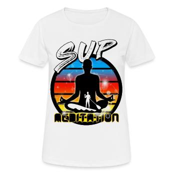 Stand up paddle - Frauen T-Shirt atmungsaktiv - Weiß - Vorne - AI Model Female 172 dark (172cm)