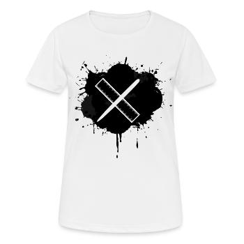 Pen and Ruler Sketch - Women's Breathable T-Shirt - white - Front - AI Model Female 172 dark (172cm)