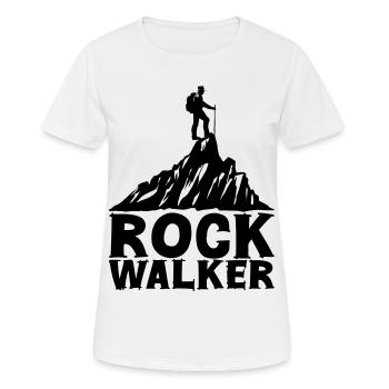 Rock Walker [Noir] - T-shirt respirant Femme - blanc - Devant - AI Model Female 172 dark (172cm)
