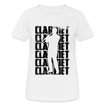 Clarinette - T-shirt respirant Femme - blanc - Devant - AI Model Female 172 dark (172cm)