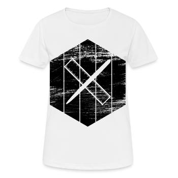 Pen and Ruler Sketch - Women's Breathable T-Shirt - white - Front - AI Model Female 172 dark (172cm)