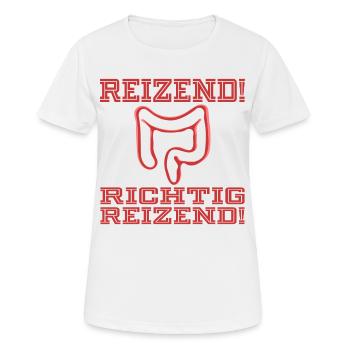 Reizdarm | RICHTIG REIZENDER DARM SRPÜCHE - Frauen T-Shirt atmungsaktiv - Weiß - Vorne - AI Model Female 172 dark (172cm)
