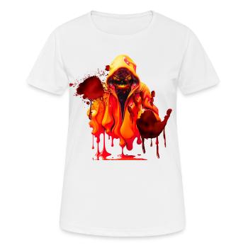 horreur fantôme sanglant - T-shirt respirant Femme - blanc - Devant - AI Model Female 172 dark (172cm)