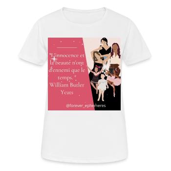 DE FILLE A FEMME - T-shirt respirant Femme - blanc - Devant - AI Model Female 172 dark (172cm)