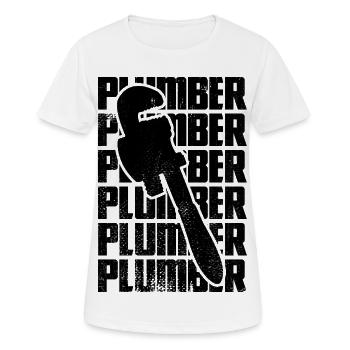 Plumber - Women's Breathable T-Shirt - white - Front - AI Model Female 172 dark (172cm)