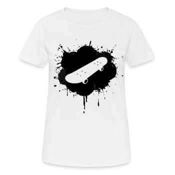 Skateboard - Frauen T-Shirt atmungsaktiv - Weiß - Vorne - AI Model Female 172 dark (172cm)