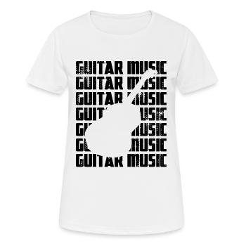 Guitare - T-shirt respirant Femme - blanc - Devant - AI Model Female 172 dark (172cm)