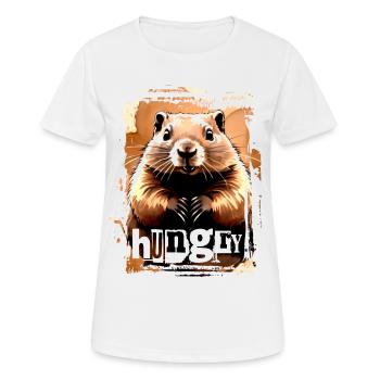 Rongeur affamé - T-shirt respirant Femme - blanc - Devant - AI Model Female 172 dark (172cm)