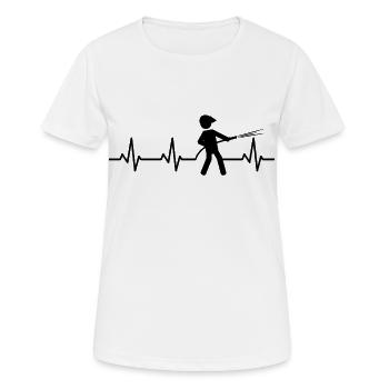 Feuerwehr Pulsschlag - Frauen T-Shirt atmungsaktiv - Weiß - Vorne - AI Model Female 172 dark (172cm)