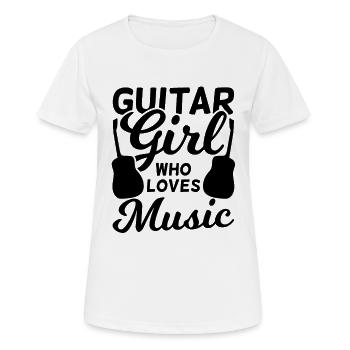 Guitarist - Women's Breathable T-Shirt - white - Front - AI Model Female 172 dark (172cm)