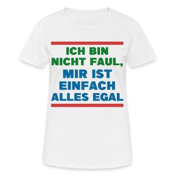 Je ne me soucie pas de l’énoncé d’attitude - T-shirt respirant Femme - blanc - Devant - AI Model Female 172 dark (172cm)