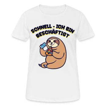 Relax Statement Witzig Is Mir Egal Statement Chill - Frauen T-Shirt atmungsaktiv - Weiß - Vorne - AI Model Female 172 dark (172cm)