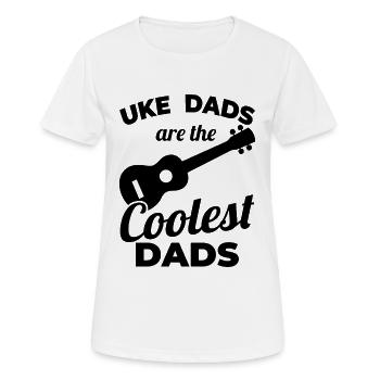 Ukulele Vater - Frauen T-Shirt atmungsaktiv - Weiß - Vorne - AI Model Female 172 dark (172cm)