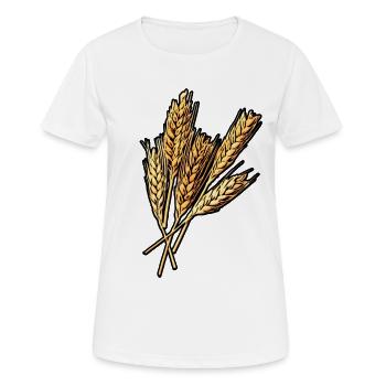 5 épis de blé - T-shirt respirant Femme - blanc - Devant - AI Model Female 172 dark (172cm)