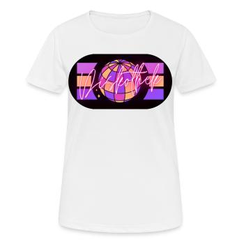 Disko - Frauen T-Shirt atmungsaktiv - Weiß - Vorne - AI Model Female 172 dark (172cm)