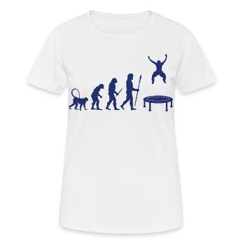 Développement du trampoline - T-shirt respirant Femme - blanc - Devant - AI Model Female 172 dark (172cm)