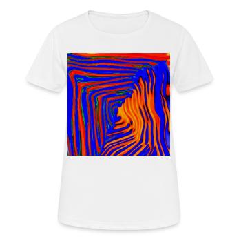 blu and orange tunnel - Frauen T-Shirt atmungsaktiv - Weiß - Vorne - AI Model Female 172 dark (172cm)