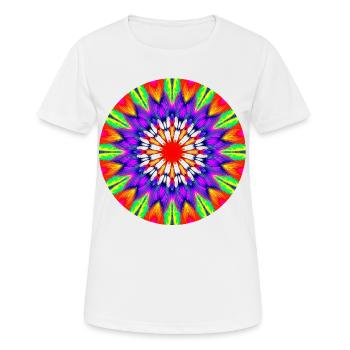 Kaleidoscope Mandala Color Rush - Women's Breathable T-Shirt - white - Front - AI Model Female 172 dark (172cm)