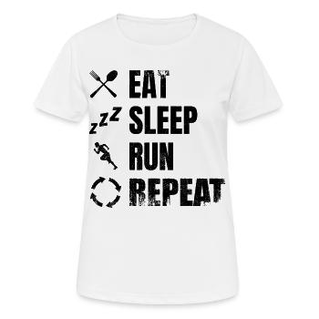 Lustiger Läufer - Frauen T-Shirt atmungsaktiv - Weiß - Vorne - AI Model Female 172 dark (172cm)