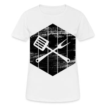 Kochutensilien - Frauen T-Shirt atmungsaktiv - Weiß - Vorne - AI Model Female 172 dark (172cm)