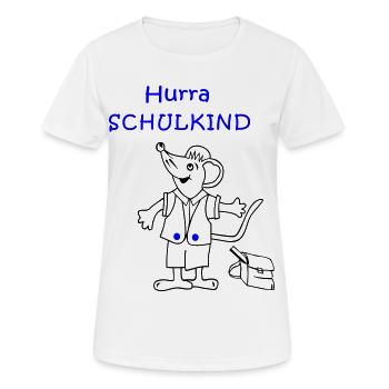 Hourra Inscription à l’école des écoliers - T-shirt respirant Femme - blanc - Devant - AI Model Female 172 dark (172cm)