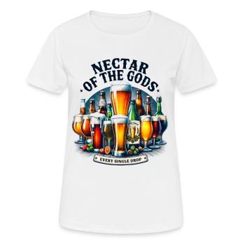 Beer Nectar of the Gods Lover Party Drinker - Women's Breathable T-Shirt - white - Front - AI Model Female 172 dark (172cm)