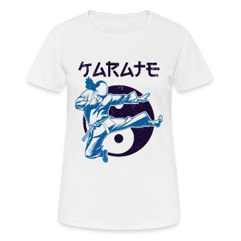 karate - Women's Breathable T-Shirt - white - Front - AI Model Female 172 dark (172cm)