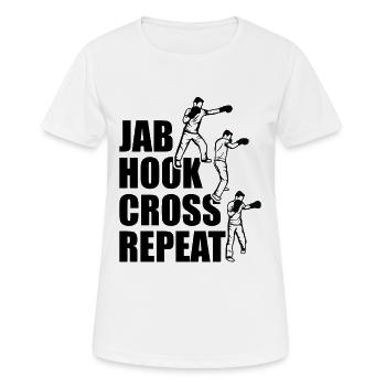 Techniques de boxe - T-shirt respirant Femme - blanc - Devant - AI Model Female 172 dark (172cm)