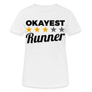 Lustiger Läufer - Frauen T-Shirt atmungsaktiv - Weiß - Vorne - AI Model Female 172 dark (172cm)