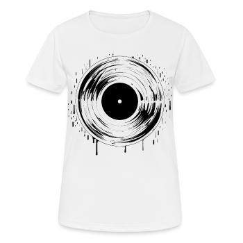 Diskjockey Vinyl Platte - Frauen T-Shirt atmungsaktiv - Weiß - Vorne - AI Model Female 172 dark (172cm)