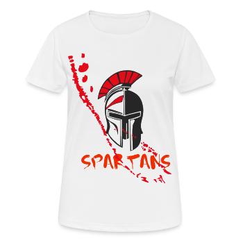 Helm Sparta und Blut 6 - Frauen T-Shirt atmungsaktiv - Weiß - Vorne - AI Model Female 172 dark (172cm)