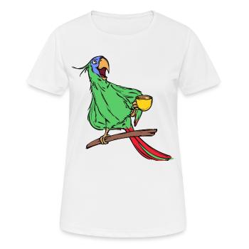 Animal, Parrot, Animal Lover, Pet, Bird - Women's Breathable T-Shirt - white - Front - AI Model Female 172 dark (172cm)