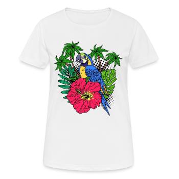 Bird Lover, Parrot, Animal Lover, Pet, Zoo - Women's Breathable T-Shirt - white - Front - AI Model Female 172 dark (172cm)