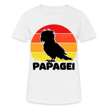 Bird, Parrot, Animal Lover, Pet, Tropical, - Women's Breathable T-Shirt - white - Front - AI Model Female 172 dark (172cm)