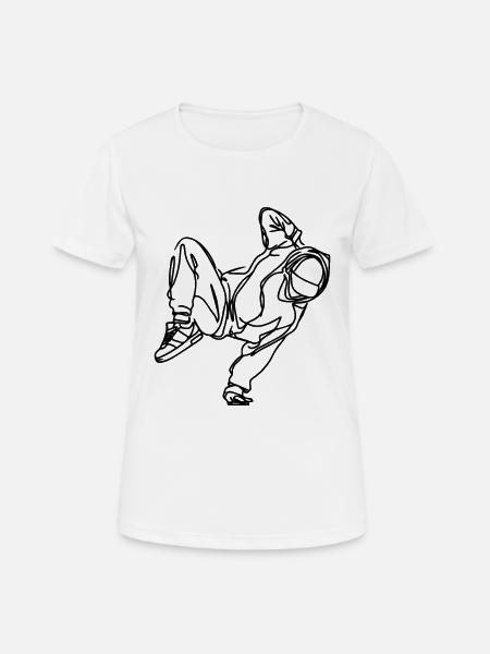 Breakdancer - T-shirt respirant Femme - blanc