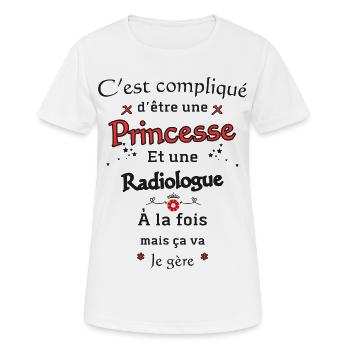 Prinzessin Radiologin - Frauen T-Shirt atmungsaktiv - Weiß - Vorne - AI Model Female 172 dark (172cm)